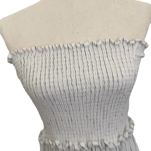 4OUR DREAMERS~ Strapless Smock Top Tiered Ruffle Striped Dress SZ XS - Picture 3 of 6